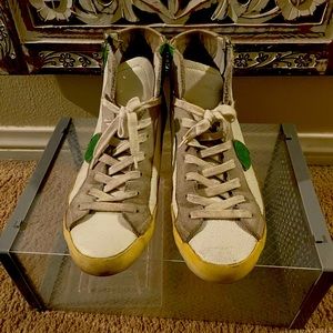 Phillip Model White Hightop Sneakers